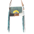 Peacock's Feather Hand-Tooled Bag